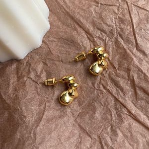 18K Gold Plated Bubble Hoops Earrings